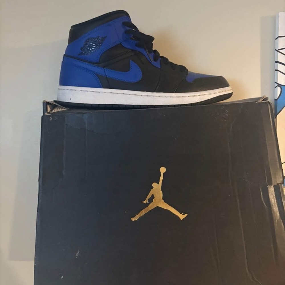 Air Jordan Black and Blue Sneakers
